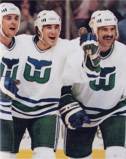 Dean Evason, Stewart Gavin, and Dave Babych