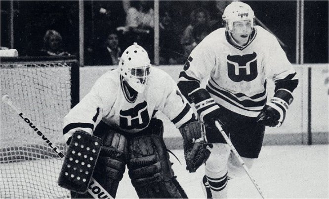 Mike Liut and Ulf Samuelsson