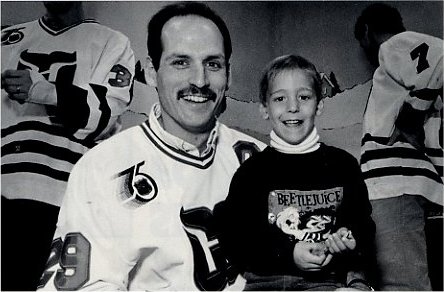 Randy Ladouceur and a friend at UCONN Childrens Cancer Center