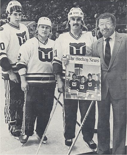 Risto Siltanen, Ron Francis, and Blaine Stoughton