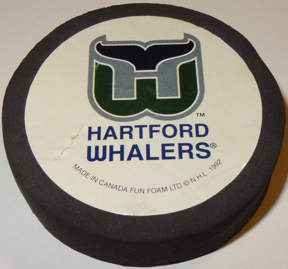 Hartford Whalers Vintage Hockey Logo Official NHL Hockey Puck