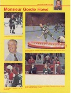 Magazine insert Gordie Howe
