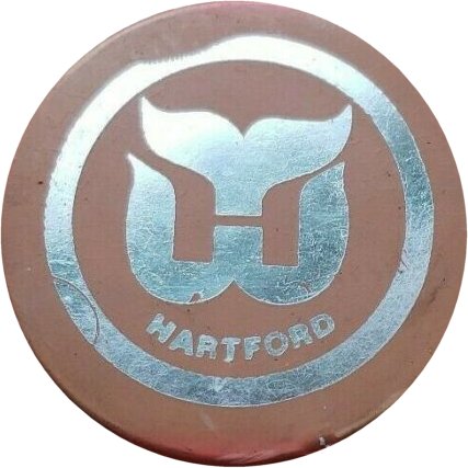 Puck 1980's Red CZ3 Slug Silver Logo Czechoslovakia
